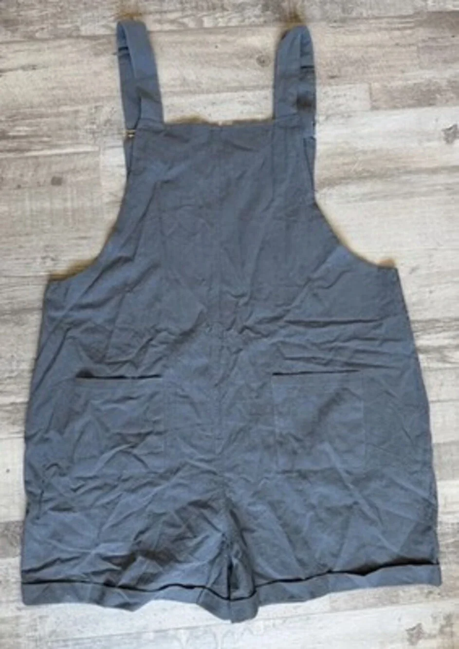 FASHION Gray Solid Bib Apron Cotton Linen Adjustable Pocket L2-D MZC-714